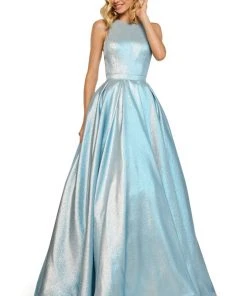 Sherri Hill - 52957 Halter Long Pleated A Line Dress 17 Sherri Hill - 52957 Halter Long Pleated A Line Dress