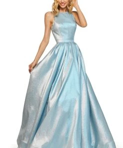 Sherri Hill - 52957 Halter Long Pleated A Line Dress 19 Sherri Hill - 52957 Halter Long Pleated A Line Dress