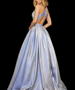 Sherri Hill - 52957 Halter Long Pleated A Line Dress 12 Sherri Hill - 52957 Halter Long Pleated A Line Dress