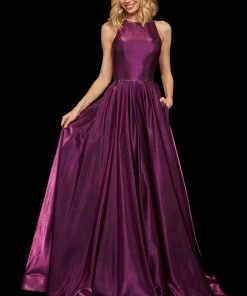 Sherri Hill - 52958 Criss Cross Back A-Line Long Dress