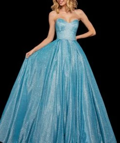 Sherri Hill - 52959 Strapless Sweetheart Glitter A Line Dress