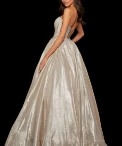 Sherri Hill - 52959 Strapless Sweetheart Glitter A Line Dress