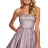 Sherri Hill - 52971 Short Strapless Glitter Knit A Line Dress 2 Sherri Hill - 52971 Short Strapless Glitter Knit A Line Dress