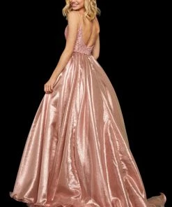 Sherri Hill - 52975 Beaded Lace Organza Dress With Overskirt