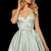 Sherri Hill - 52985 V-Neck A-Line Short Dress
