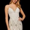 Sherri Hill - 53015 Beaded V-Neck Sheath Short Dress