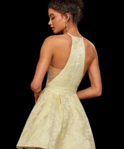 Sherri Hill - 53022 Short Halter Floral Print A-line Dress 9 Sherri Hill - 53022 Short Halter Floral Print A-line Dress