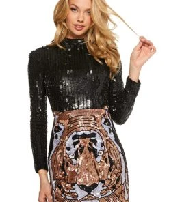 Sherri Hill - 53041 High Neck Short Dress