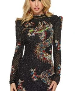 Sherri Hill - 53044 Long Sleeves Short Dress