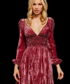 Sherri Hill - 53063 Velvet V-Neck Short Dress