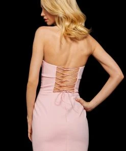 Sherri Hill - 53071 Strapless Neoprene Short Sheath Dress