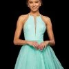 Sherri Hill - 53075 Short Illusion Inset Halter Lace Dress 1 Sherri Hill - 53075 Short Illusion Inset Halter Lace Dress