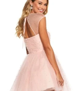 Sherri Hill - 53077 Beaded Tulle Short A-line Dress 8 Sherri Hill - 53077 Beaded Tulle Short A-line Dress