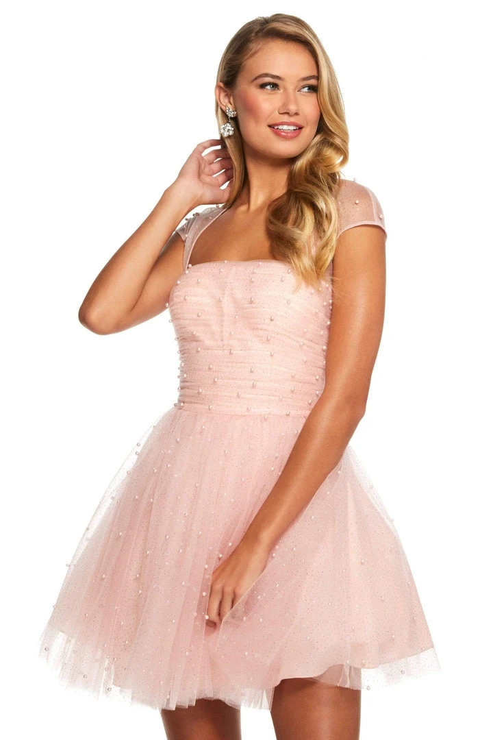Sherri Hill - 53077 Beaded Tulle Short A-line Dress 5 Sherri Hill - 53077 Beaded Tulle Short A-line Dress