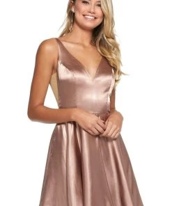 Sherri Hill - 53081 Sleeveless V-Neck Scoop Back A-Line Short Dress 13 Sherri Hill - 53081 Sleeveless V-Neck Scoop Back A-Line Short Dress