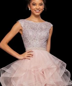 Sherri Hill - 53109 Beaded Ruffled A-Line Short Dress