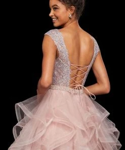 Sherri Hill - 53109 Beaded Ruffled A-Line Short Dress