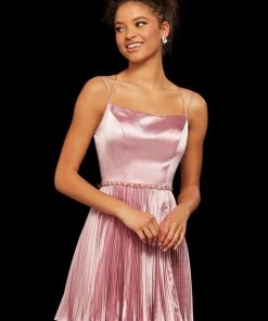 Sherri Hill - 53111 Short Bead Embellished Satin A-line Dress