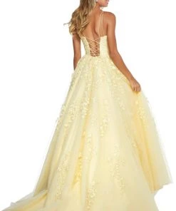 Sherri Hill - 53116 Floral Lace Appliqued Lace-up Ballgown