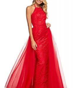 Sherri Hill - 53207 Lace Halter Neckline Evening Dress
