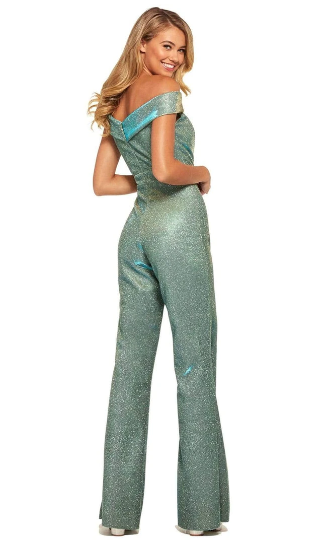 Sherri Hill - 53208 Off-Shoulder Jumpsuit Dress 4 Sherri Hill - 53208 Off-Shoulder Jumpsuit Dress