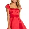Sherri Hill - 53210 Short Satin Pleated A-line Dress 1 Sherri Hill - 53210 Short Satin Pleated A-line Dress