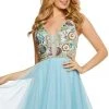 Sherri Hill - 53242 Plunging Sequined Bodice Short Dress