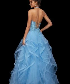 Sherri Hill - 53249 Lace Appliqued Ruffled Evening Dress