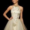 Sherri Hill - 53254 Short Beaded Jacquard Tulle A-line Dress 2 Sherri Hill - 53254 Short Beaded Jacquard Tulle A-line Dress