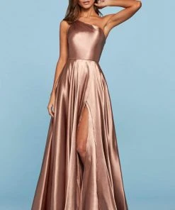 Sherri Hill - 53295 Embellished Single Shoulder Satin A-line Dress 9 Sherri Hill - 53295 Embellished Single Shoulder Satin A-line Dress