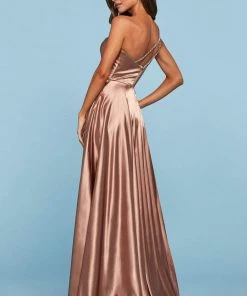 Sherri Hill - 53295 Embellished Single Shoulder Satin A-line Dress 10 Sherri Hill - 53295 Embellished Single Shoulder Satin A-line Dress