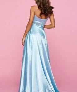 Sherri Hill - 53299 Deep V-Neck Satin A-line Dress 15 Sherri Hill - 53299 Deep V-Neck Satin A-line Dress