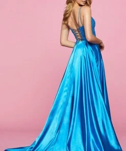 Sherri Hill - 53300 Embroidered Straight Neck A-line Gown 13 Sherri Hill - 53300 Embroidered Straight Neck A-line Gown