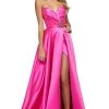 Sherri Hill - 53308 Strapless Sweetheart High Slit Satin Dress 1 Sherri Hill - 53308 Strapless Sweetheart High Slit Satin Dress