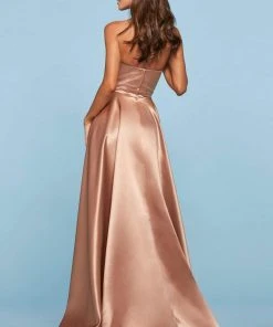 Sherri Hill - 53308 Strapless Sweetheart High Slit Satin Dress 17 Sherri Hill - 53308 Strapless Sweetheart High Slit Satin Dress