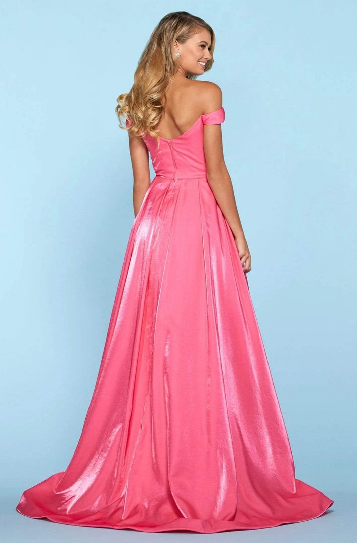 Sherri Hill - 53309 Embellished Satin Off The Shoulder Dress 4 Sherri Hill - 53309 Embellished Satin Off The Shoulder Dress
