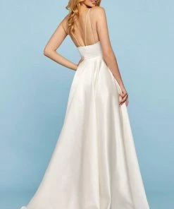 Sherri Hill - 53312 Beaded Deep V-neck A-line Dress