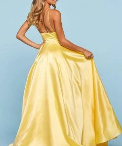 Sherri Hill - 53312 Beaded Deep V-neck A-line Dress