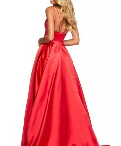 Sherri Hill - 53312 Beaded Deep V-neck A-line Dress