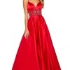 Sherri Hill - 53313 Sweetheart Beaded Midriff Mikado Dress