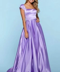 Sherri Hill - 53314 Square Neck Mikado Pleated A-Line Dress 10 Sherri Hill - 53314 Square Neck Mikado Pleated A-Line Dress