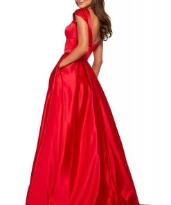 Sherri Hill - 53314 Square Neck Mikado Pleated A-Line Dress 9 Sherri Hill - 53314 Square Neck Mikado Pleated A-Line Dress