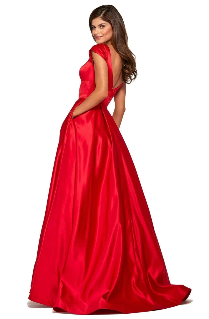 Sherri Hill - 53314 Square Neck Mikado Pleated A-Line Dress 4 Sherri Hill - 53314 Square Neck Mikado Pleated A-Line Dress