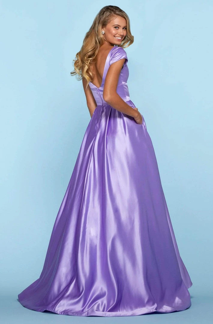 Sherri Hill - 53314 Square Neck Mikado Pleated A-Line Dress 6 Sherri Hill - 53314 Square Neck Mikado Pleated A-Line Dress