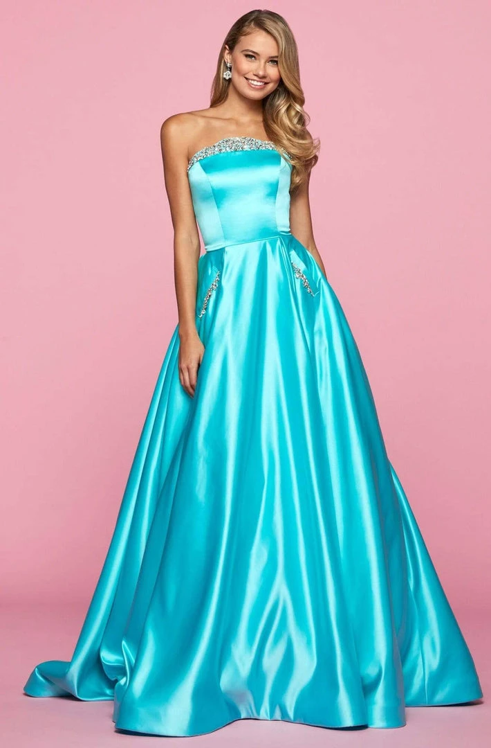 Sherri Hill - 53320 Strapless Beaded Neckline A Line Ballgown Dress 5 Sherri Hill - 53320 Strapless Beaded Neckline A Line Ballgown Dress
