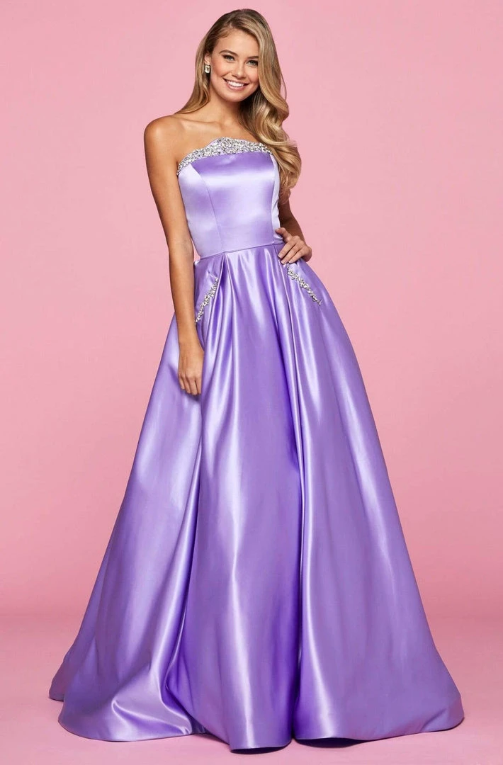 Sherri Hill - 53320 Strapless Beaded Neckline A Line Ballgown Dress 3 Sherri Hill - 53320 Strapless Beaded Neckline A Line Ballgown Dress