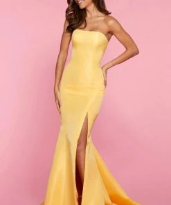 Sherri Hill - 53341 Strapless Straight Neck Sexy Back Mermaid Dress