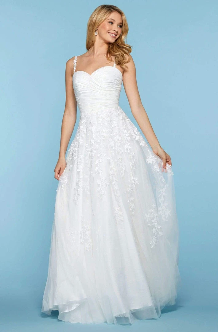 Sherri Hill - 53344 Applique Sweetheart Chiffon A-Line Dress 5 Sherri Hill - 53344 Applique Sweetheart Chiffon A-Line Dress