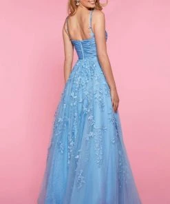 Sherri Hill - 53344 Applique Sweetheart Chiffon A-Line Dress 13 Sherri Hill - 53344 Applique Sweetheart Chiffon A-Line Dress