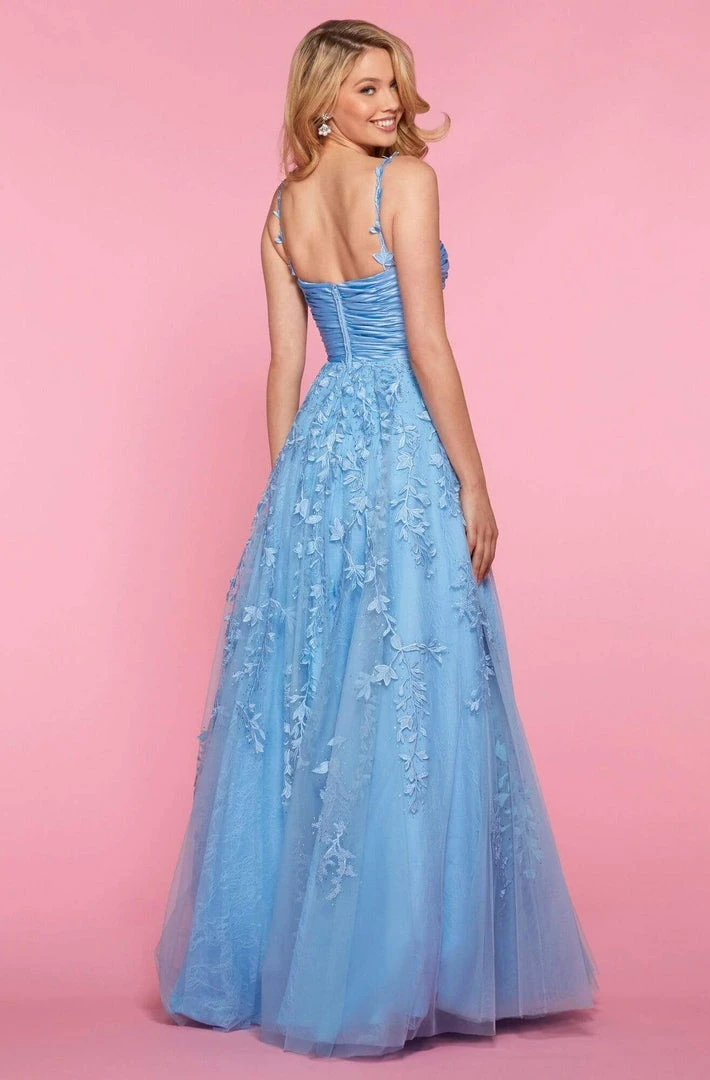 Sherri Hill - 53344 Applique Sweetheart Chiffon A-Line Dress 8 Sherri Hill - 53344 Applique Sweetheart Chiffon A-Line Dress